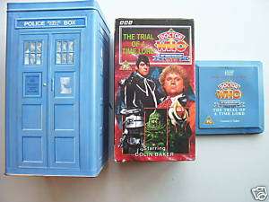 Doctor Who The Trial of a Time Lord Tardis Tin Set Colin Baker 