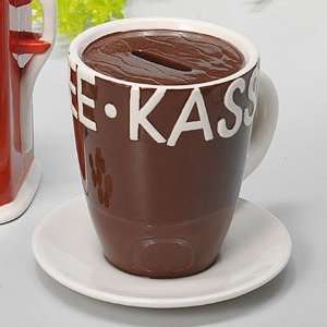 Spardose Kaffeekasse (Keramik * Mit Schloss * 15 x 13,5 x 12,5 cm 