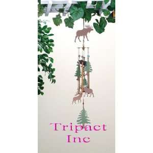  33 Inch Jewel Home Décor Metal Wind Chimes   Moose: Home 