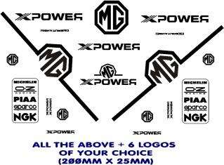FULL MG XPOWER 36 PIECE DECAL KIT GRAPHICS STICKER  