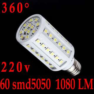   Ampoule 60 LED SmD 5050 E27 10W Blanc Froid 1080 LM 220V Lampe 