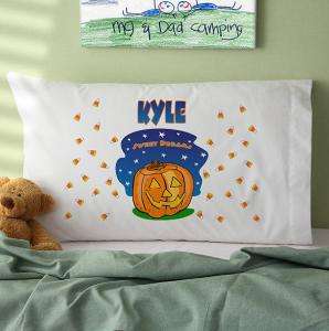 Candy Corn Crazy Halloween PillowCase   Decorations & Props