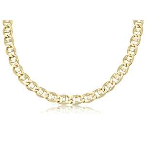  14K Solid Two Tone, Yellow and White Gold, Mariner Link Chain 
