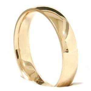   Gold 4MM Mens Womens Plain Polished Wedding Ring Band 4 12 Jewelry
