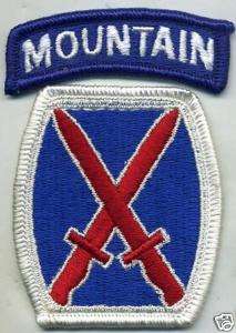 US Army 10th Mountain Division Color Patch  
