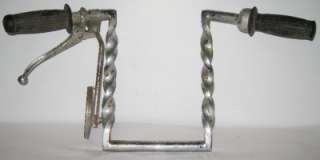   Twisted Chrome Motorcycle Handle Bars Ape Hangers w/Grips & Lever