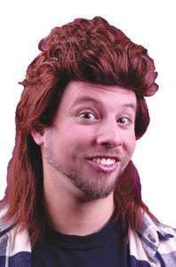 1980s Mullet Halloween Costume Wig (Brown)  