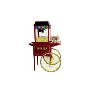 Popcorn Machine & Antique Cart