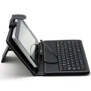 inch Tablet PC USB Keyboard with Leather Case Black  