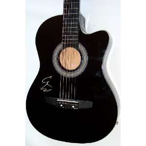   Autographed Signed Acoustic/Electric Black Guitar 