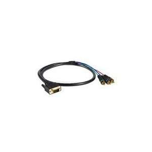    HD15 to Component RCA Breakout Cable Adapter   M/M: Electronics