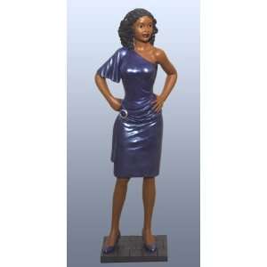  African American Figurine Glamour Gal Blue Décor