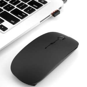   Black Wireless Mouse For Mac OS Pro Air Laptop PC Windows XP Vista 7