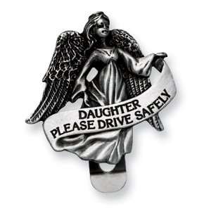  Pewter Finish Daughter Guardian Angel Visor Clip: Jewelry