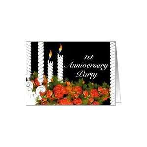 First Wedding Anniversary Party Invitation Card Health 