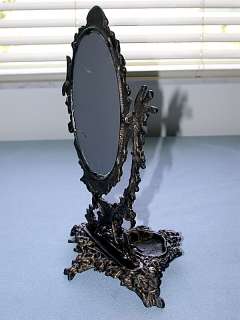   auction is for an Antique Metal Victorian Swivel Vanity Table Mirror