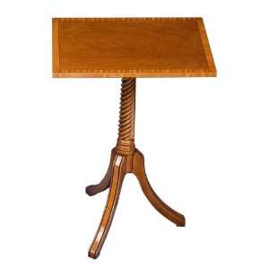  English Antique Style Mahogany Side Table Twist Base