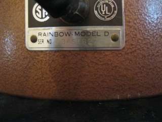 Vintage Rainbow Vacuum Cleaner Model D   Working Condition   Retro 