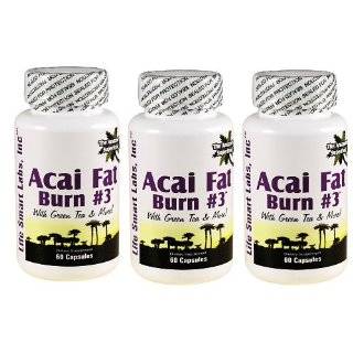 ACAI Fat Burn #3 all Pure Diet Pill with Green Tea, Grapefruit, Apple 