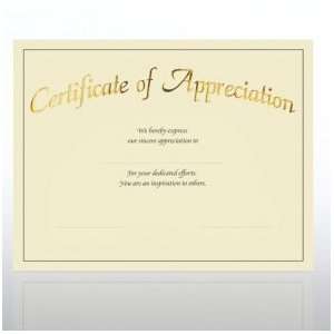    Certificate Paper   Preprinted   Appreciation