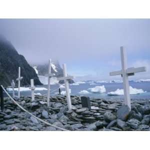 Grave Site with Memorials to Whalers and Scientists, Antarctica, Polar 