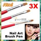 3x Soft and Professional Pen Nail Art Brushes