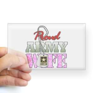  Sticker Clear (Rectangle) Proud Army Wife: Everything Else