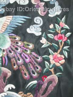 Chinese 100% Handmade Embroidery flower peacock circle  