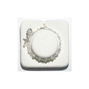  Crystal Baby Rosary Bracelet   4MM: Jewelry