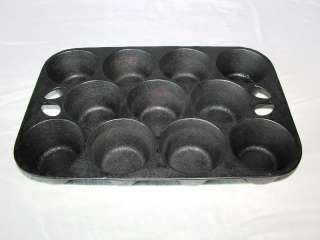   USA 11 SLOT CAST IRON CORN BREAD MUFFIN BISCUIT BAKING PAN MOLD  