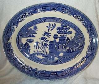 Blue Willow Platter England 14 Inches  