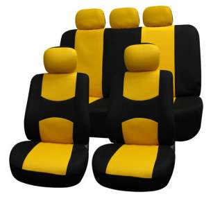 Universal Car Seat Cover yellow Color 5 Headrest Cover 0205061115001 