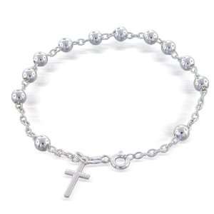  Bling Jewelry 925 Sterling Silver Rosary Beads Cross 