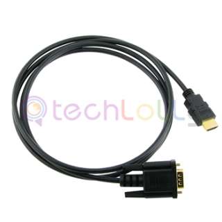 6ft 1.8m VGA to HDMI Adapter Cable For Laptop PC TV Out  