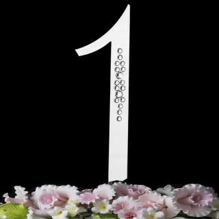 Crystal Wedding Cake Topper Number Birthday Anniversary  