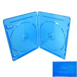  10 Blue Case For Blu Ray Movie DVD CD Disc Box, Double Disc 