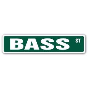  BASS Street Sign fish fishing boat hook gag funny gift 