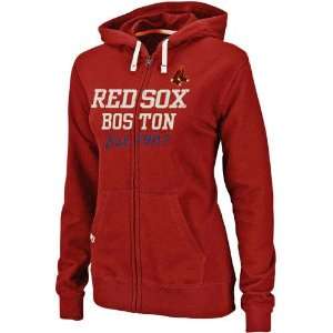  Boston Red Sox Womens Brick Red Lucky Charm Full Zip 