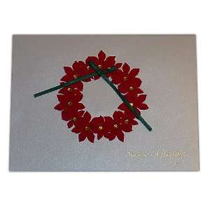   Stunning Red Wreath Burgoyne Hand Made Greeting Card: Everything Else