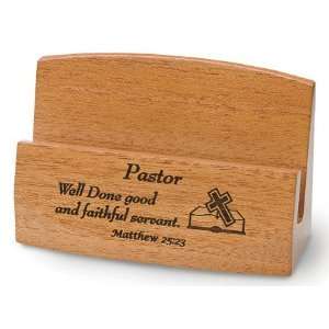  Business Card Holder Pastor Genuine Mahogany Business Card Holder 