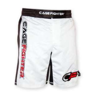  Cage Fighter Fight Short   White/Black