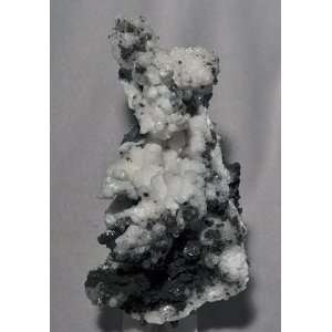  Calcite   White and Black Calcite Natural Crystal Specimen 