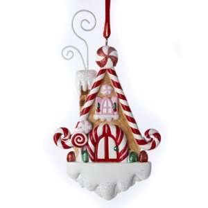 Pack of 12 Gingerbread Kisses Candy Cane House Christmas Ornaments 5.5 