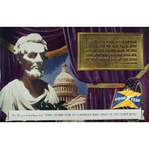   Double Page Ad Goodyear Tire Lincoln U. S. Capitol   Original Print Ad
