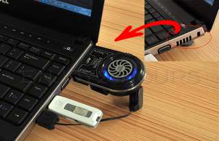 Mini Blue LED USB Notebook Laptop Cooler Cooling Fan N  