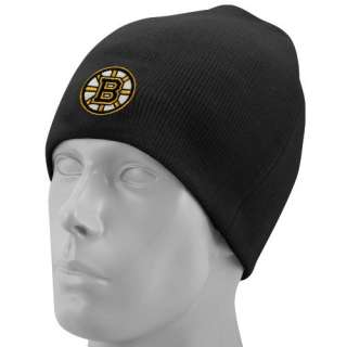 Reebok Boston Bruins Black Basic Logo Knit Beanie 887609591791  