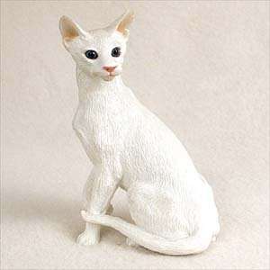  White Oriental Shorthair Cat Figurine: Home & Kitchen