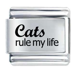 Cats Rule My Life Animals Italian Charms Bracelet Link