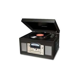   CR6001A Archiver Black Record/CD/Cassette Turntable Electronics