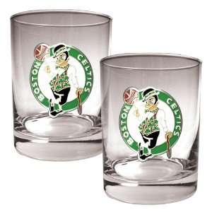 Boston Celtics 2pc Rocks Glass Set